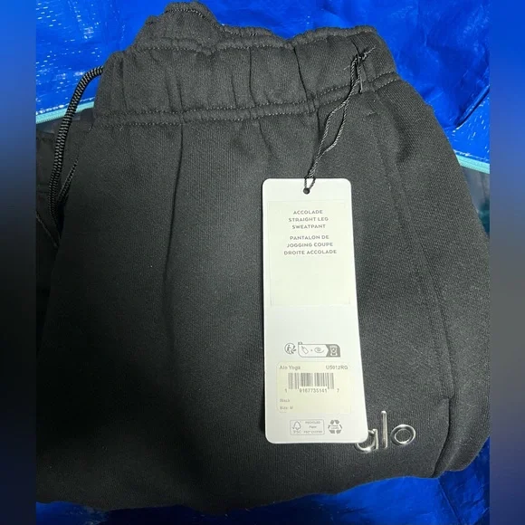 Alo Accolade Straight Leg Sweatpants Black U5012RG - Picture 5 of 8